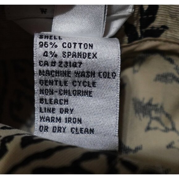 Talbots Stretch Cropped Pants Women's Size 18W Beige Paisley Straight Leg - Picture 7 of 10